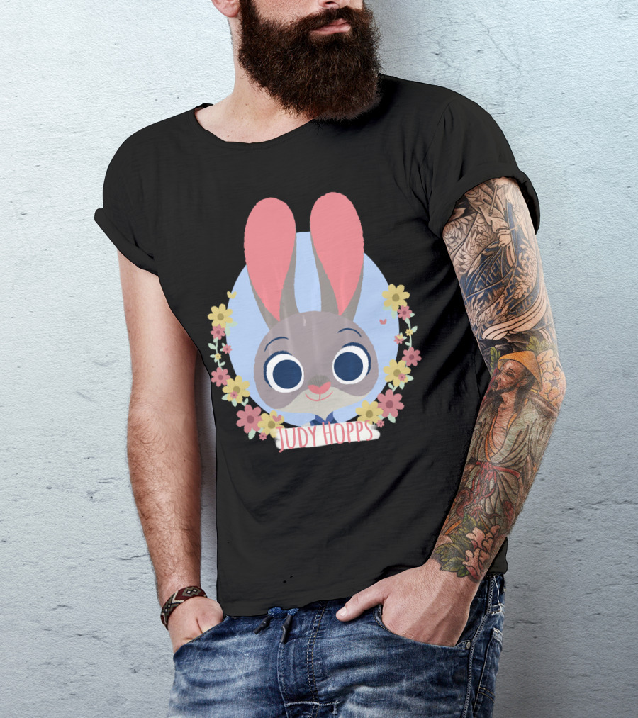Zootopia Judy Hopps Floral Spring Wreath Disney T-Shirt