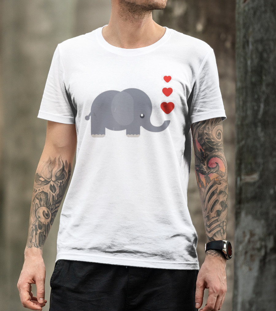Baby Elephant With Hearts For Guys Girls T-Shirt
