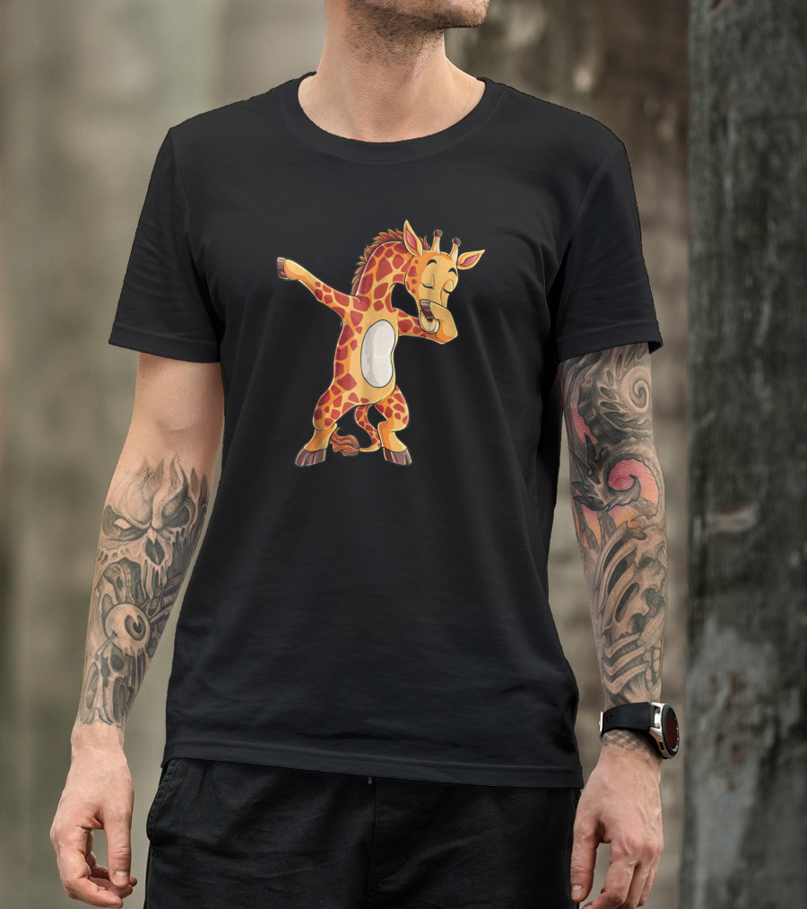 Dabbing Giraffe Cute Funny Dance Giraffes Dab T-Shirt