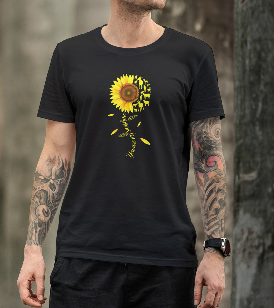 You Are My Sunshine Sunflower Goat Lovers Women Men Farmer T-Shirt