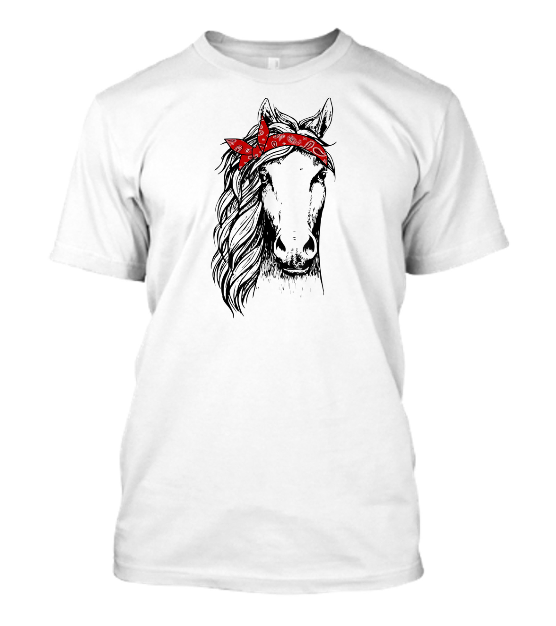 Bandana Horse For Horseback Riding Lover T-Shirt