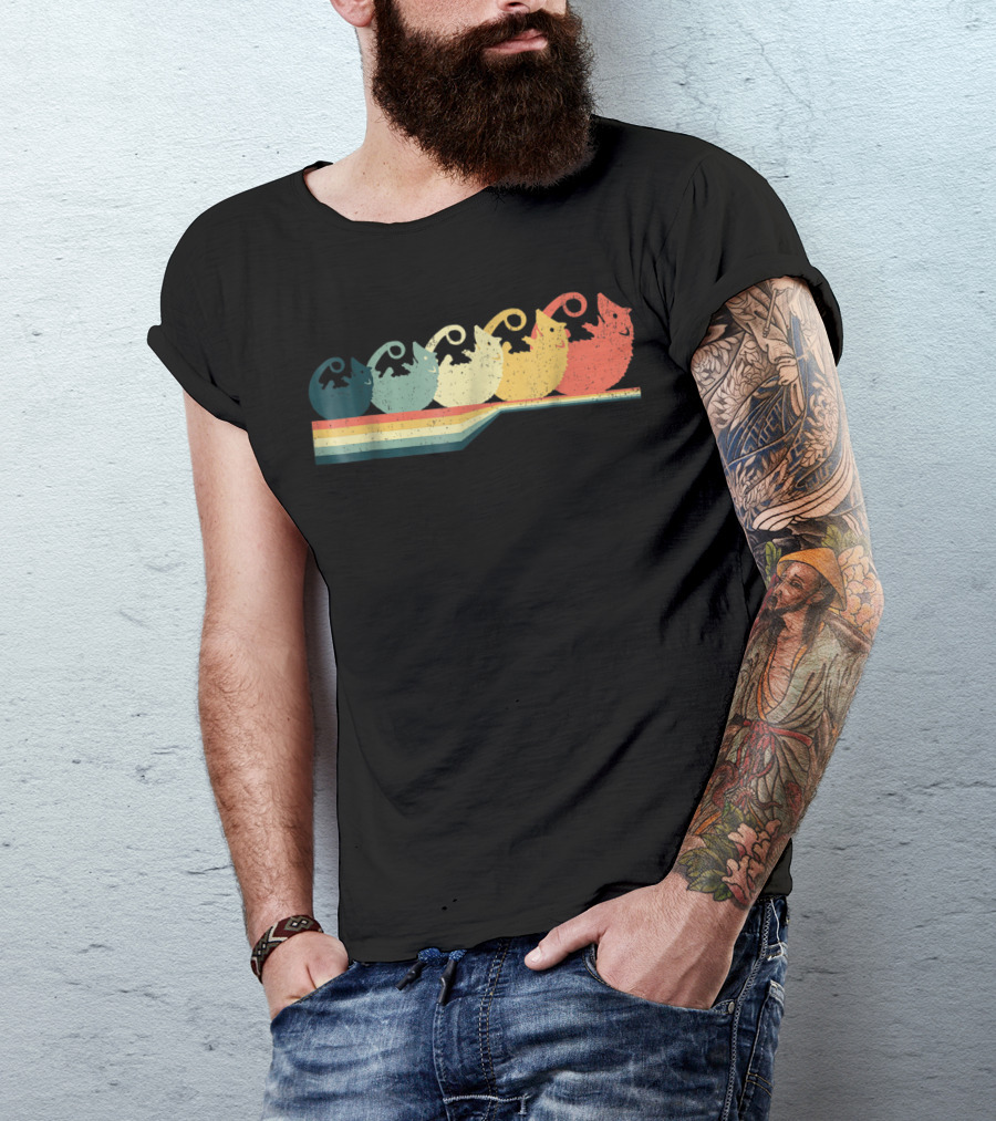 OPOSSUM Vintage Style Retro Rainbow T-Shirt