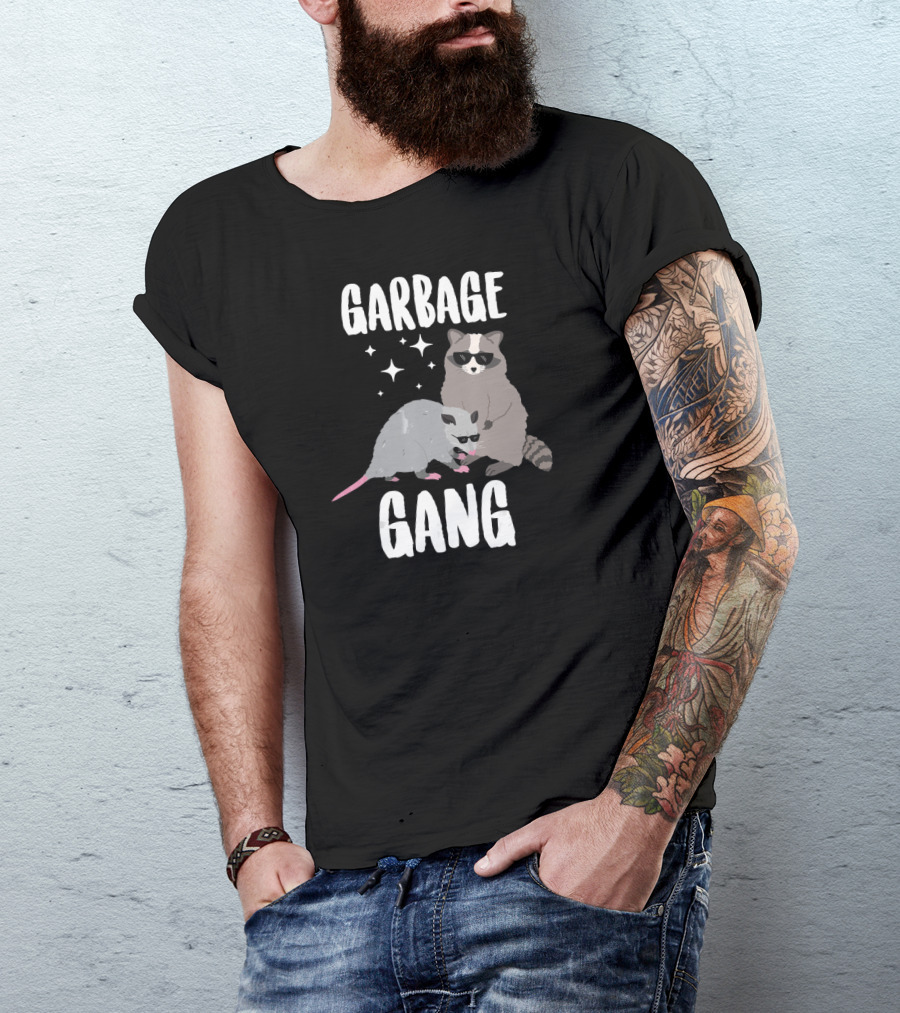 Garbage Gang Opossum And Raccoon Funny Animals T-Shirt
