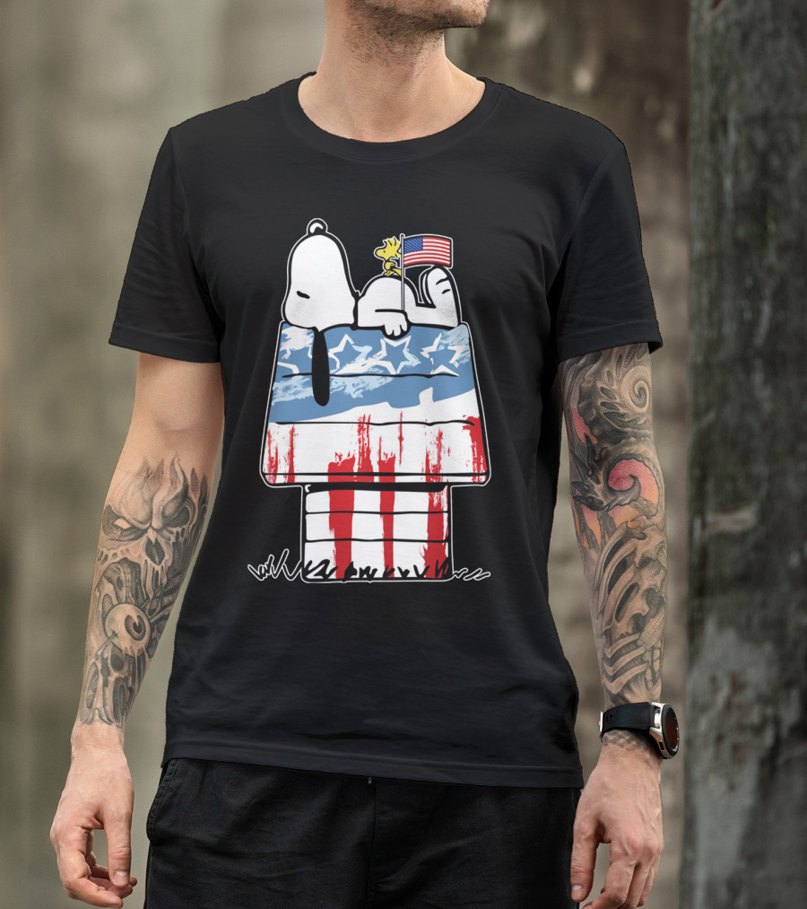 America Snoopy Patriotic The Peanuts Movie Homeland T-Shirt