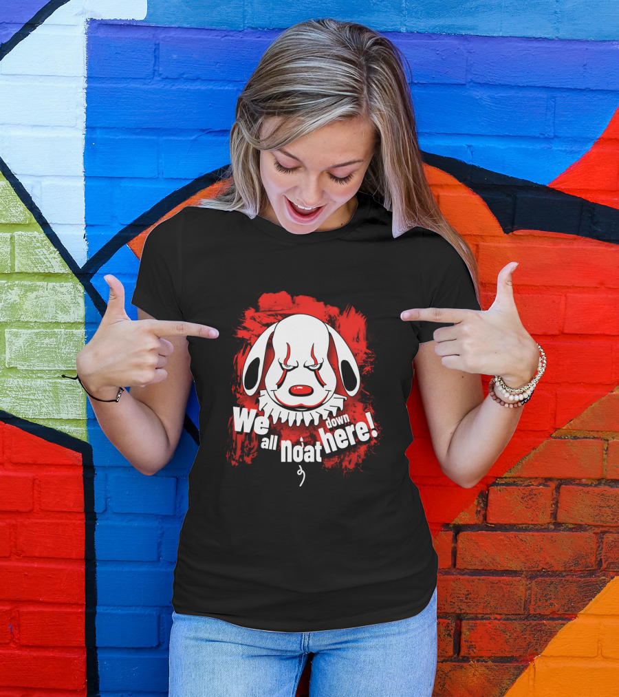 We All Float Pennywise Halloween Peanuts Snoopy Crossover T-Shirt