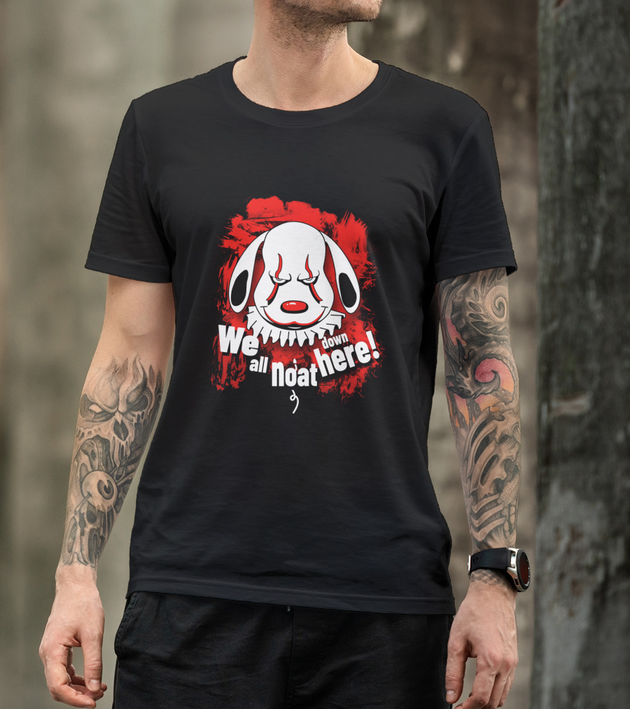 We All Float Pennywise Halloween Peanuts Snoopy Crossover T-Shirt