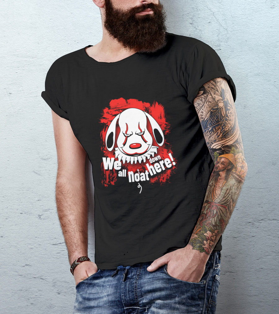 We All Float Pennywise Halloween Peanuts Snoopy Crossover T-Shirt