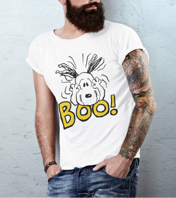 BOO Halloween Snoopy The Peanuts Movie T-Shirt