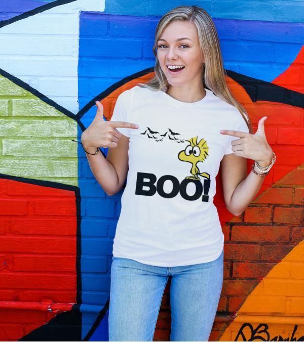 Woodstock Boo Halloween The Peanuts Movie Snoopy Bats T-Shirt