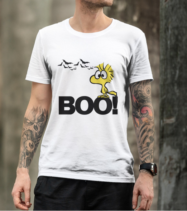 Woodstock Boo Halloween The Peanuts Movie Snoopy Bats T-Shirt