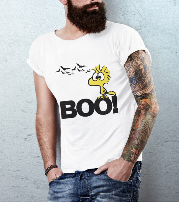 Woodstock Boo Halloween The Peanuts Movie Snoopy Bats T-Shirt