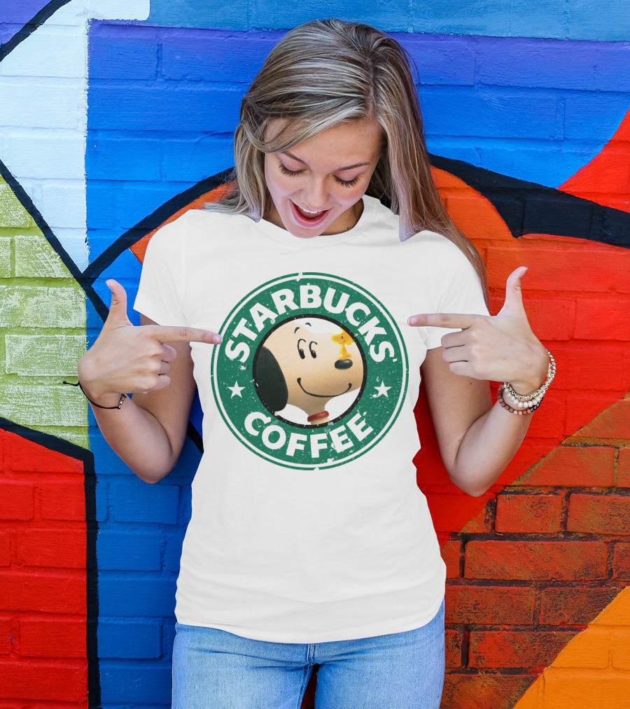 Starbucks Coffee Snoopy The Peanuts Movie Woodstock T-Shirt