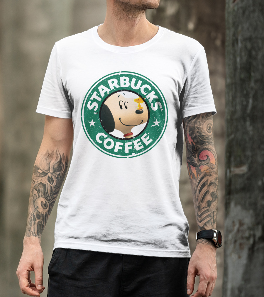 Starbucks Coffee Snoopy The Peanuts Movie Woodstock T-Shirt