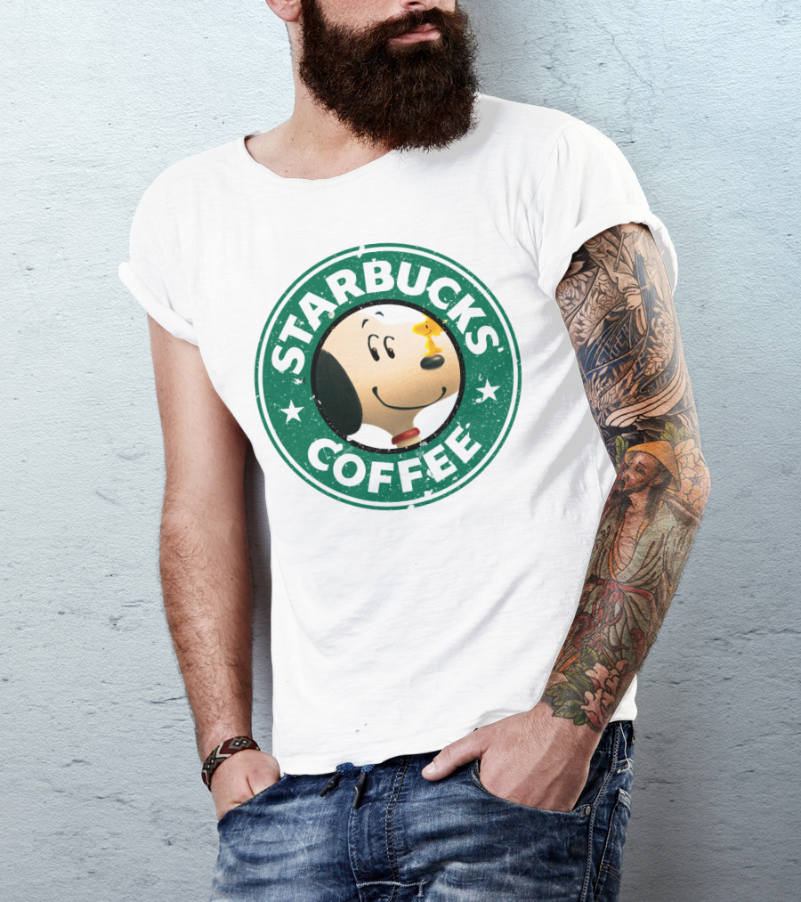 Starbucks Coffee Snoopy The Peanuts Movie Woodstock T-Shirt