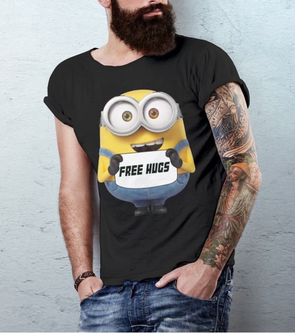 Free Hugs Bob Minion Despicable Me Sign T-Shirt