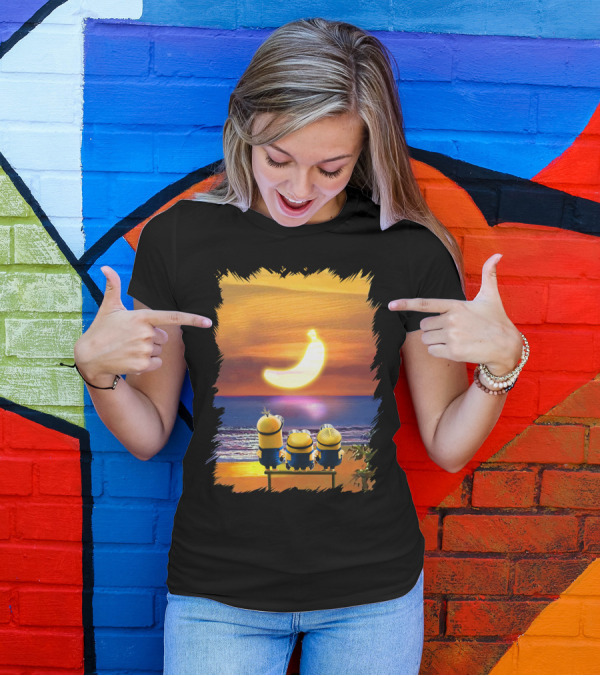 Minions Sunset Banana Over Ocean Despicable Me T-Shirt