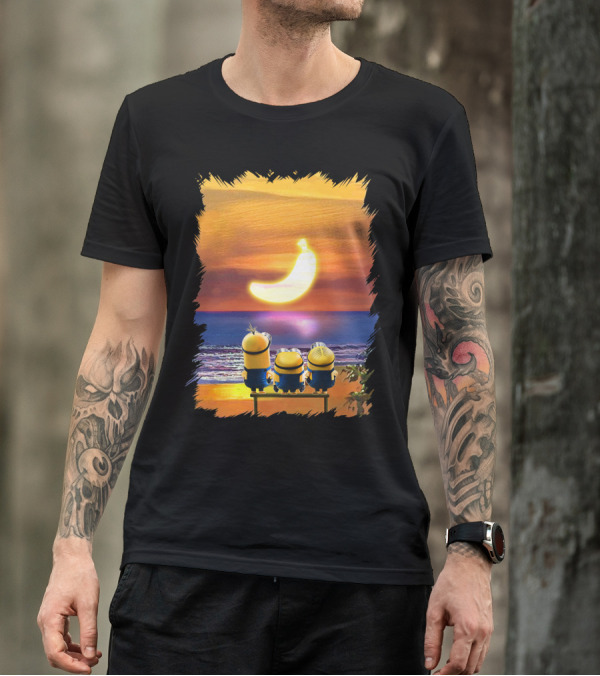 Minions Sunset Banana Over Ocean Despicable Me T-Shirt
