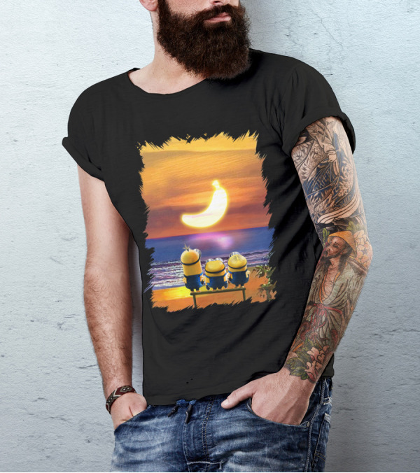 Minions Sunset Banana Over Ocean Despicable Me T-Shirt