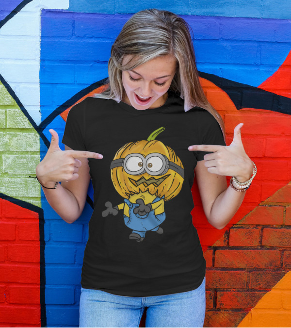 Pumpkin Head Minion Halloween Despicable Me Fun T-Shirt