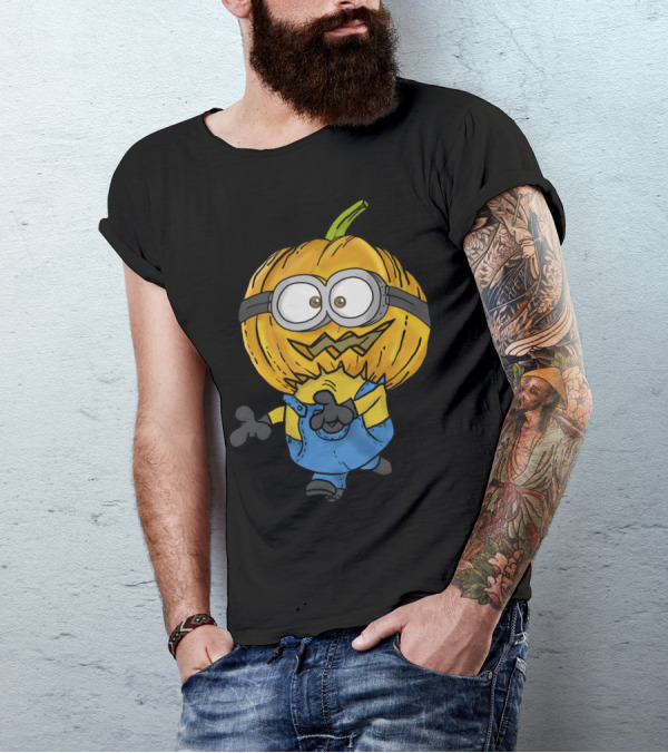 Pumpkin Head Minion Halloween Despicable Me Fun T-Shirt