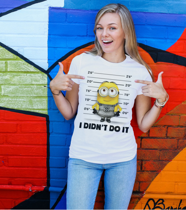 I Didn't Do It Minion Mugshot Despicable Me Naughty T-Shirt