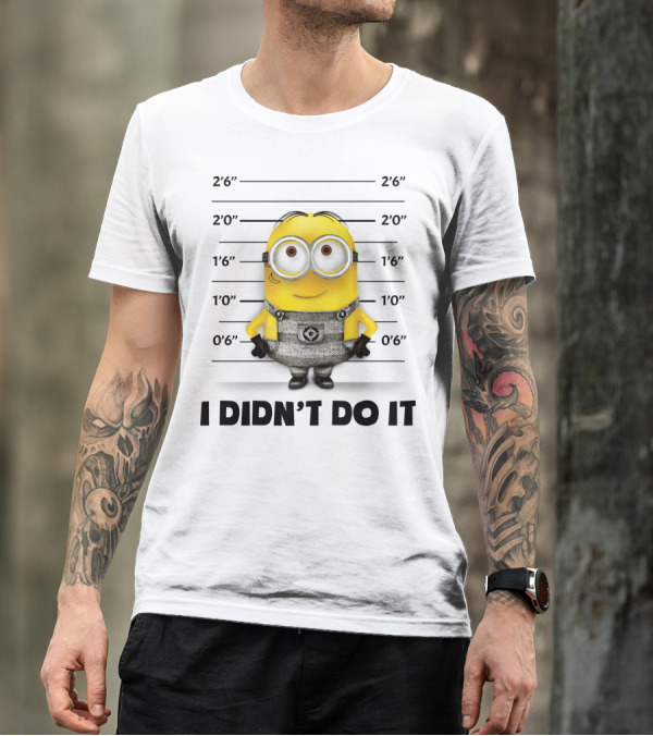 I Didn't Do It Minion Mugshot Despicable Me Naughty T-Shirt