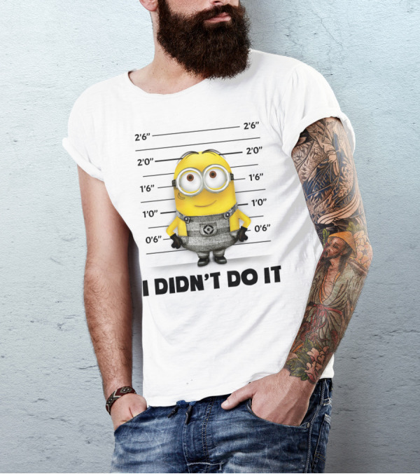 I Didn't Do It Minion Mugshot Despicable Me Naughty T-Shirt
