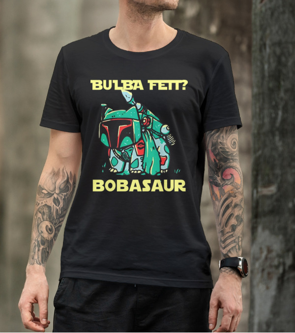Bulba Fett Bobasaur Star Wars Crossover T-Shirt