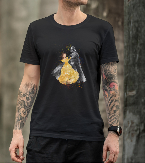 Dancing With Beauty And Darth Vader Star Wars Crossover T-Shirt