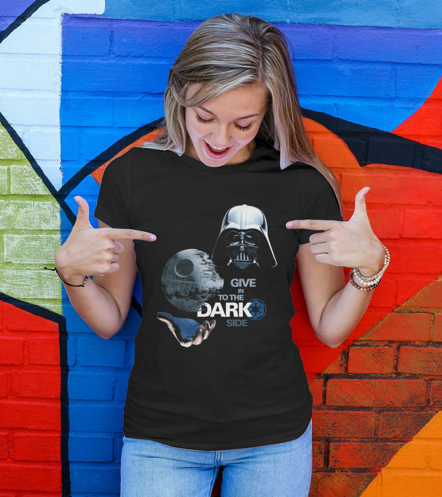 Darth Vader Star Wars Give In To The Dark Side With Death Star T-Shirt
