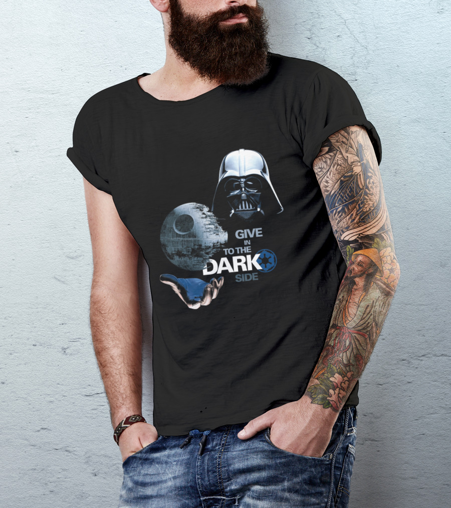 Darth Vader Star Wars Give In To The Dark Side With Death Star T-Shirt