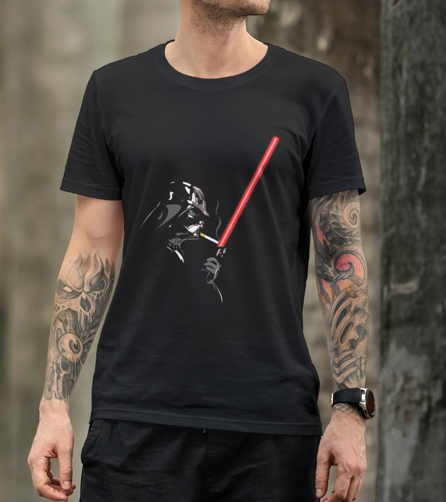Light Up Smoke Lightsaber Darth Vader Star Wars T-Shirt