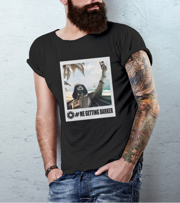 Me Getting Darker Darth Vader Star Wars Beach Selfie T-Shirt