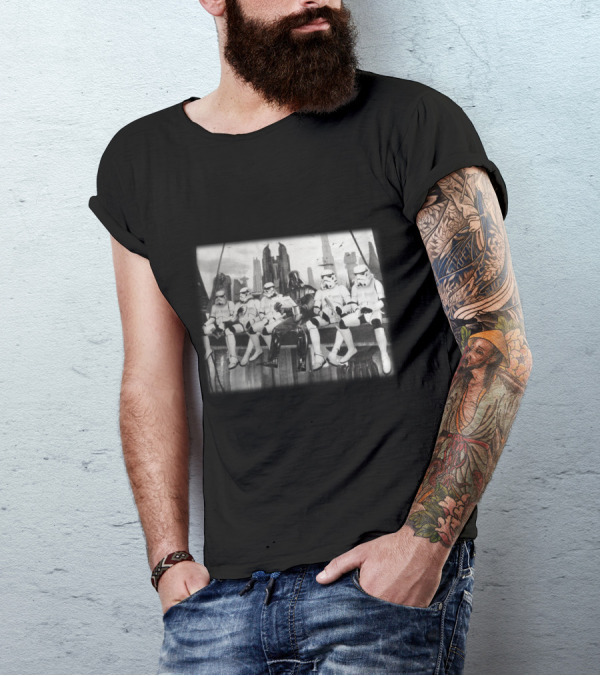 Relax Time Besides Sky Towers Darth Vader Star Wars Stormtrooper Lunch On Beam T-Shirt