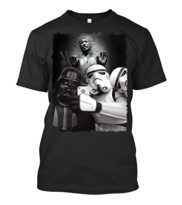 Selfie Together Darth Vader Stormtroopers Han Solo Frozen Star Wars T-Shirt