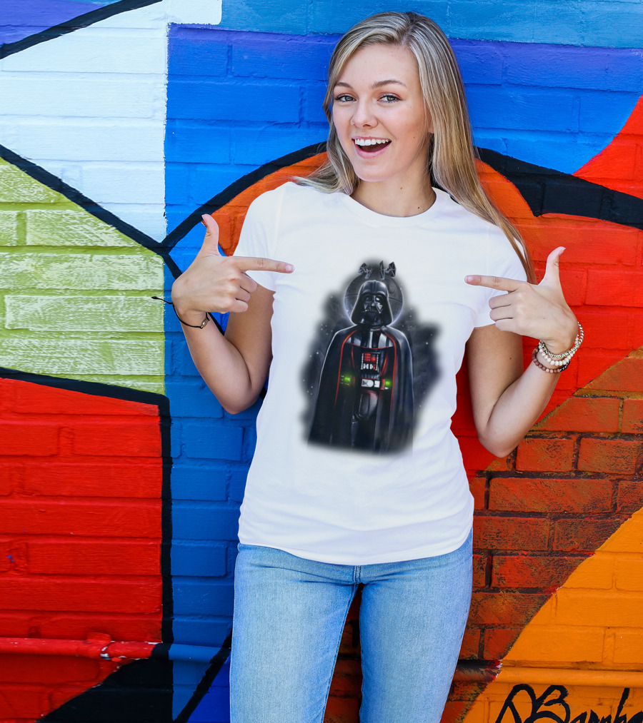Star Wars Darth Vader With Death Star And Signature T-Shirt
