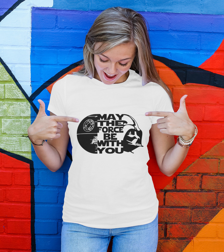 May The Force Be With You Death Star Darth Vader Star Wars T-Shirt