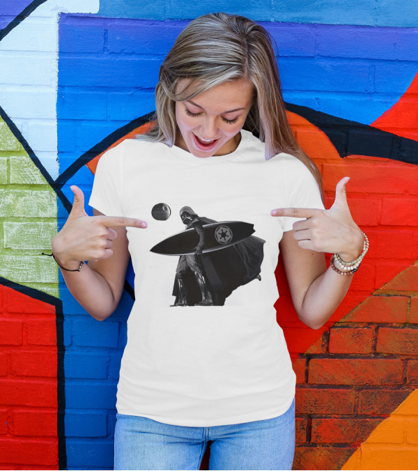 Darth Vader Surfing Dark Side Star Wars Imperial T-Shirt