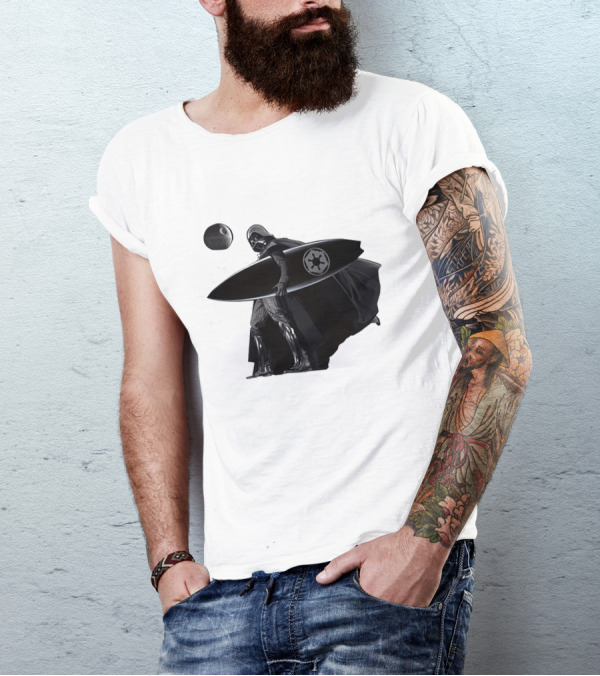 Darth Vader Surfing Dark Side Star Wars Imperial T-Shirt