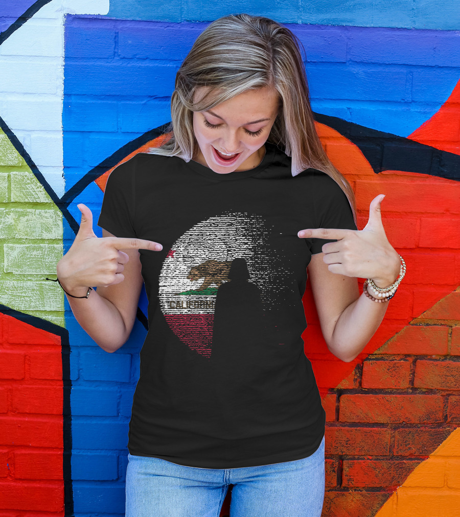 California State Flag Death Star Wars Moon Design Vader T-Shirt