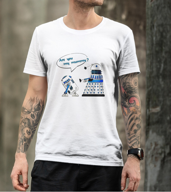 Are You My Mummy R2 D2 Dalek Star Wars Doctor Who Crossover T-Shirt
