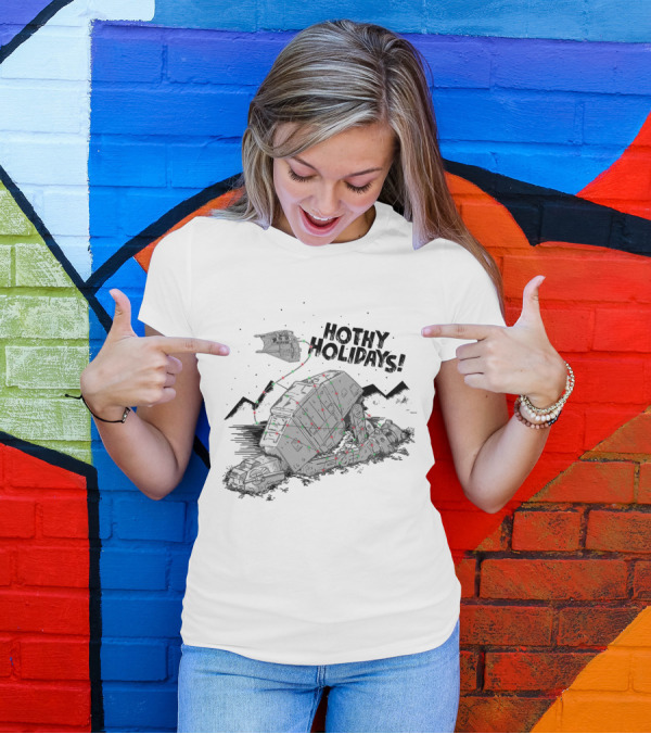 Hothy Holidays Star Wars AT-AT With Christmas Lights T-Shirt