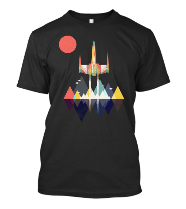 Star Wars Millennium Falcon Sunset Style Retro T-Shirt