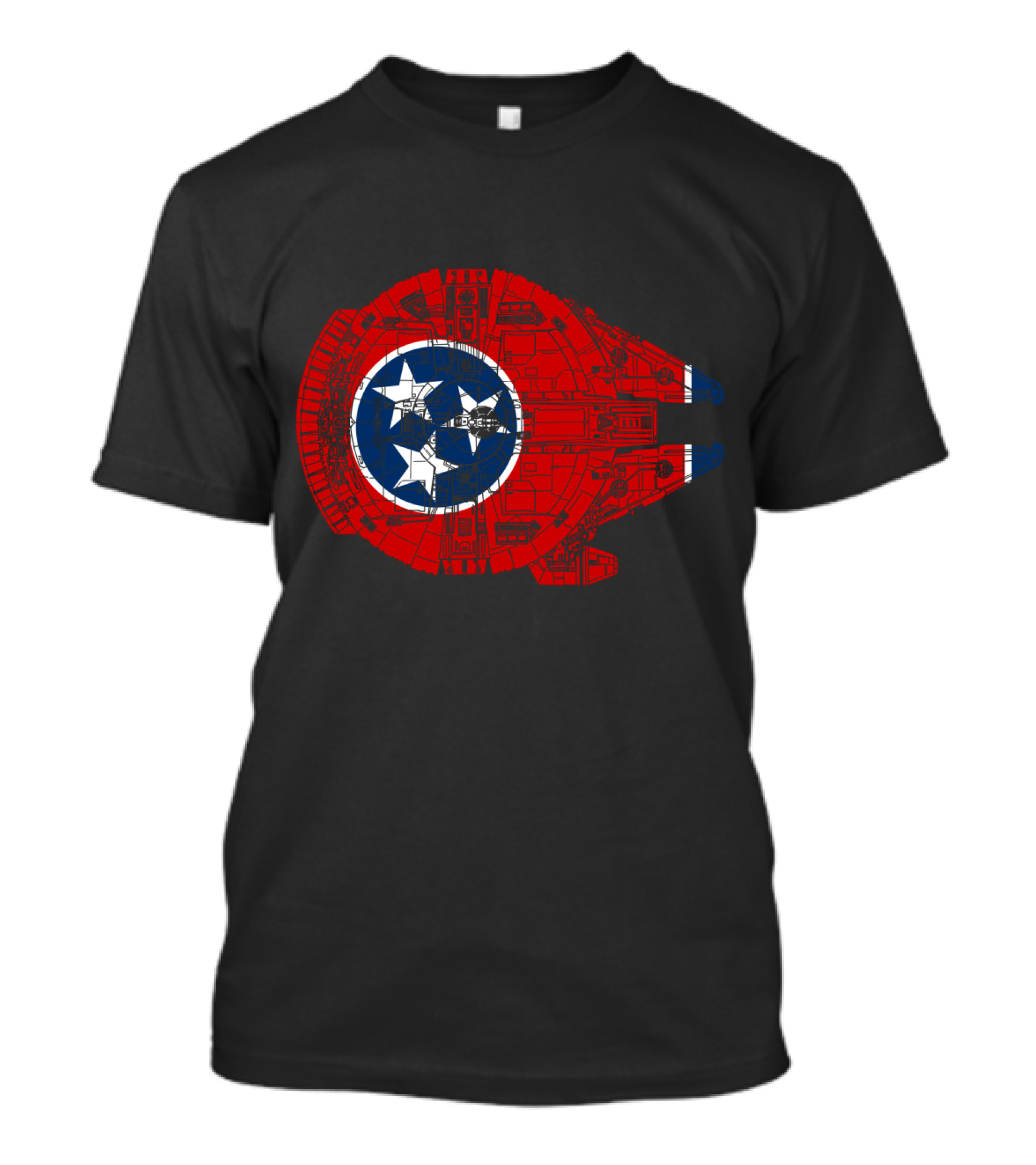 Tennessee Flag Millennium Falcon Spaceship T-Shirt