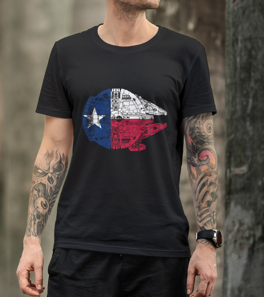 Texas Flag Millennium Falcon Fusion T-Shirt