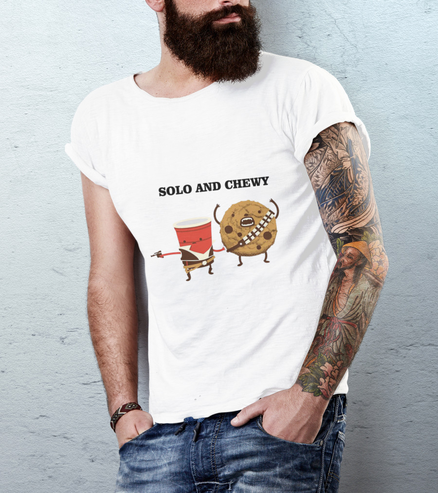 Solo And Chewy Han Solo Cup Cookie Star Wars Mashup T-Shirt