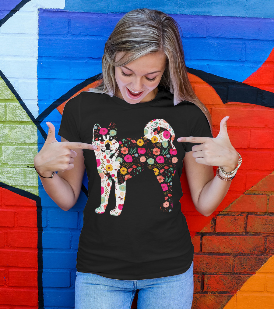 Akita Floral Patterned Body T-Shirt