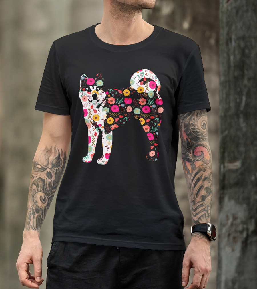 Akita Floral Patterned Body T-Shirt