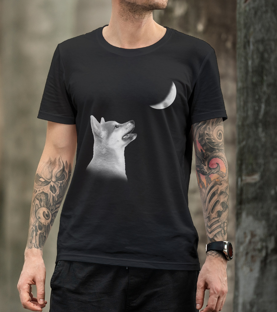 Akita Moonlight Lunar Gaze T-Shirt