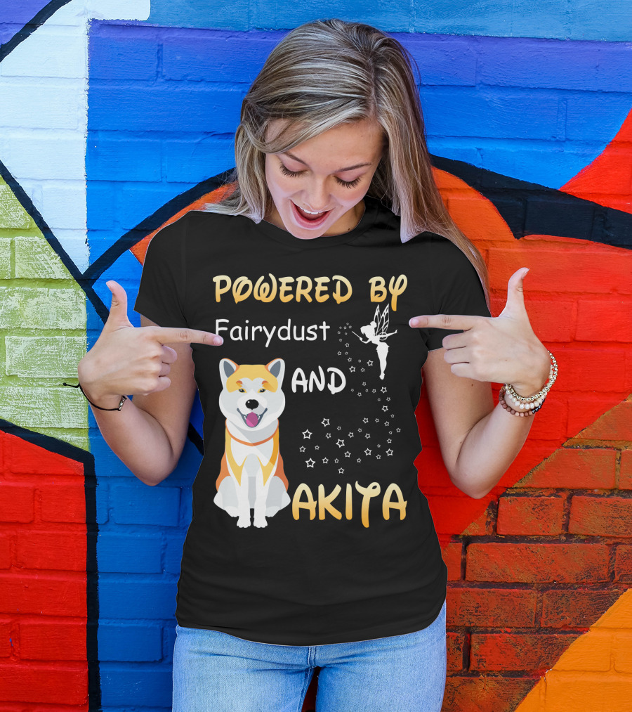 Powered By Fairydust And Akita T-Shirt